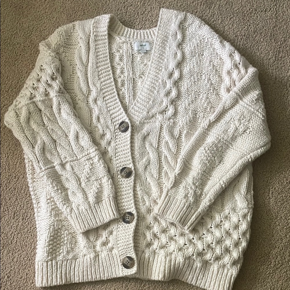 Cozy Cable Knit Cream Sweater